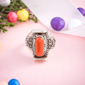 Coral Sterling Silver Rings-Coral Sterling Silver Rings India