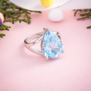 Blue Topaz Sterling Silver Ring