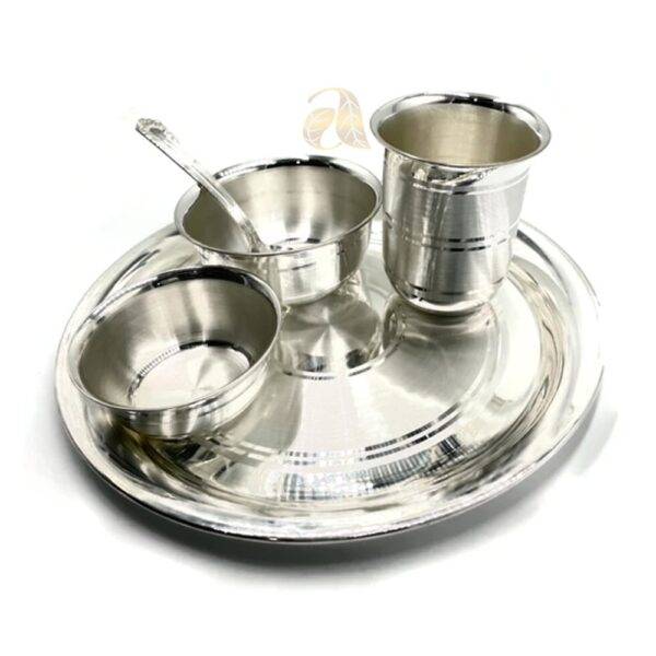 Silver Thali & Plate13