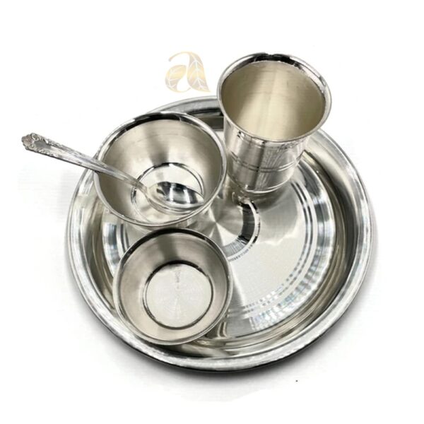 Silver Thali & Plate13