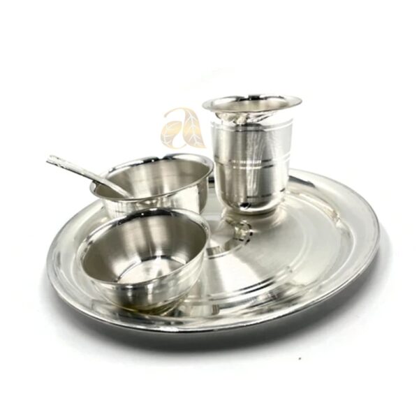 Silver Thali & Plate13