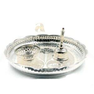 925 Sterling Silver 6.0 inch Puja Thali