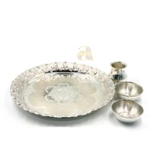 925 Sterling Silver 8.0 inch Puja Thali