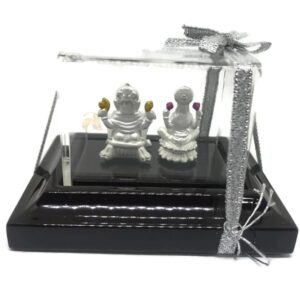 999 Pure Silver Ganesh & Lakshmi / Laxmi idol / Statue