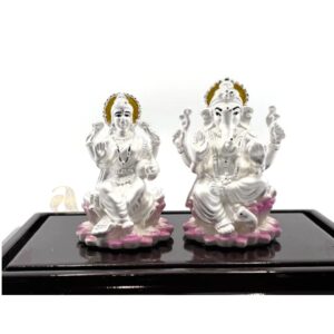 999 Pure Silver Ganesh & Lakshmi / Laxmi idol / Statue / Murti