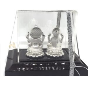 999 Pure Silver Ganesh & Lakshmi / Laxmi Idol / Statue / Murti