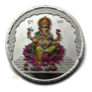 999 Pure Silver Ganesha Lakshmi / Laxmi Meena Coins