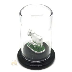 999 Pure Silver Kamdhenu Cow Statue / Idol / Murti