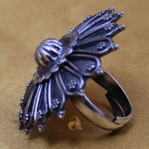 Fashion Jewellry Style Beautiful Flower Silver Ring