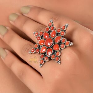 Sterling silver ring in star design