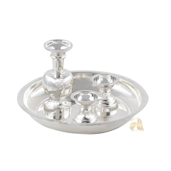 silver pooja thali 16