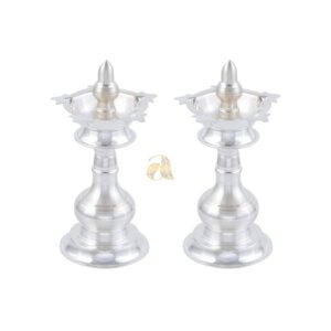 Deepam Pair Crafted in Plain Silver