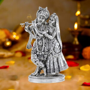 Lord Krishna and Cow crafted using Silver