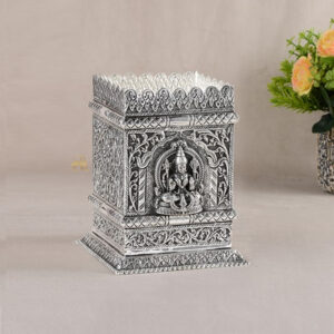 Goddess Lakshmi Silver Tulsi Pot