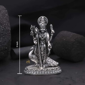 MURUGAN WITH PEACOCK 2D IDOL – 2 inch
